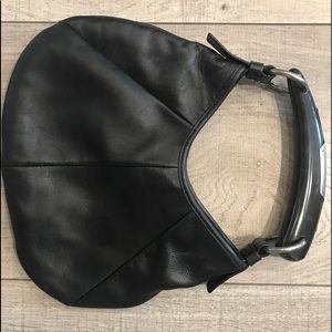 Black leather Yves Saint Laurent purse